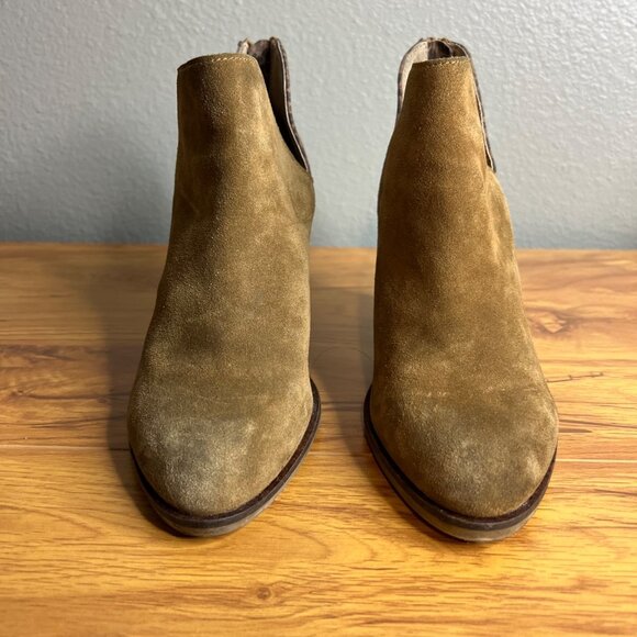 Dolce Vida DV8 Heel Ankle Boots Size 7 Booties Leopard Colorblock 3.5" Heel - Picture 2 of 9